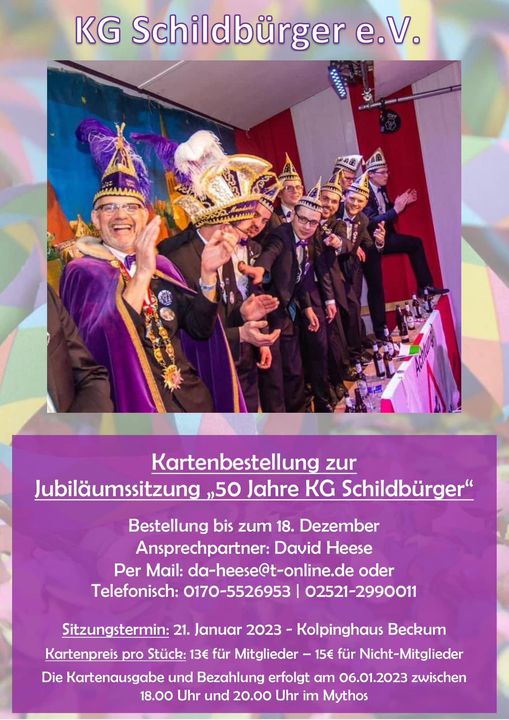 Jubiläumssitzung "50 Jahre KG Schildbürger e. V."
