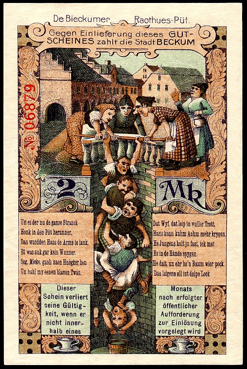 Beckumer Rathauspütt - 2 Mark Notgeld