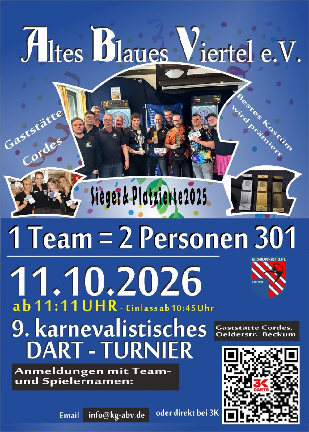 9. karnevalistisches Dart-Turnier