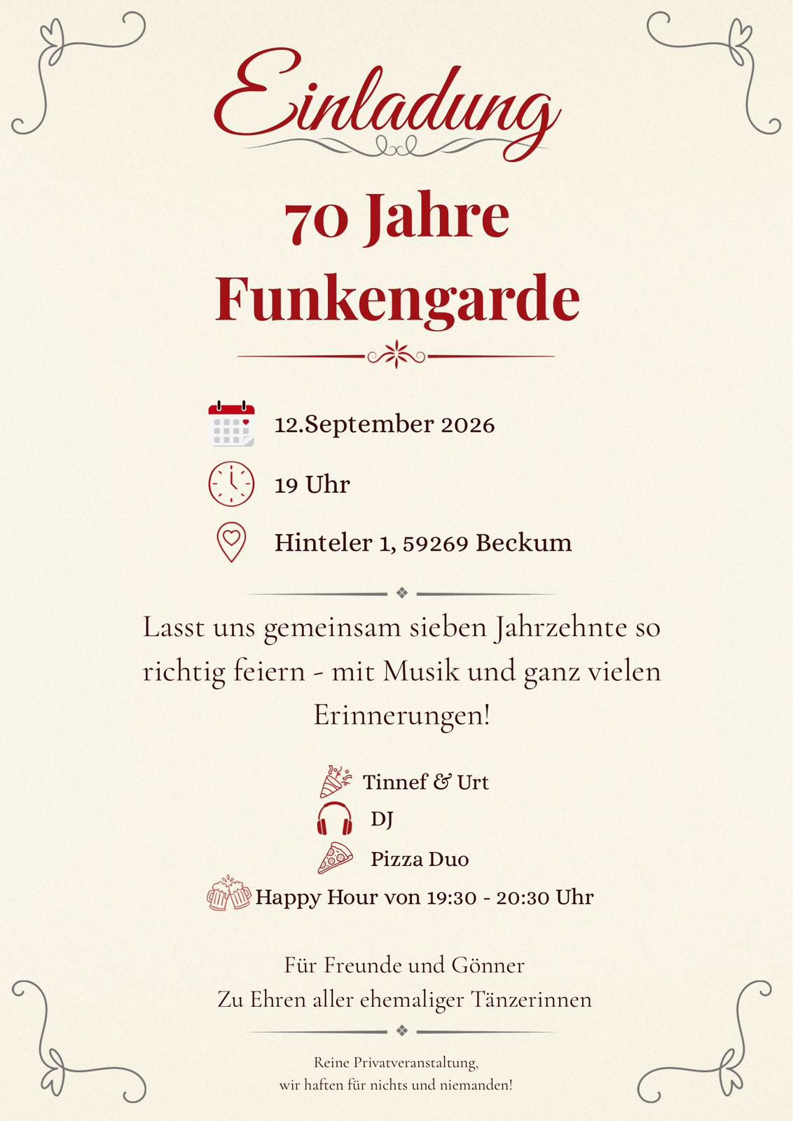 70 Jahre Funkengarde