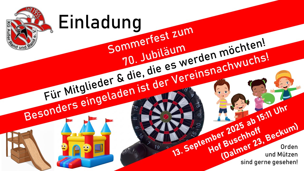 Sommerfest zum 70. Jubiläum